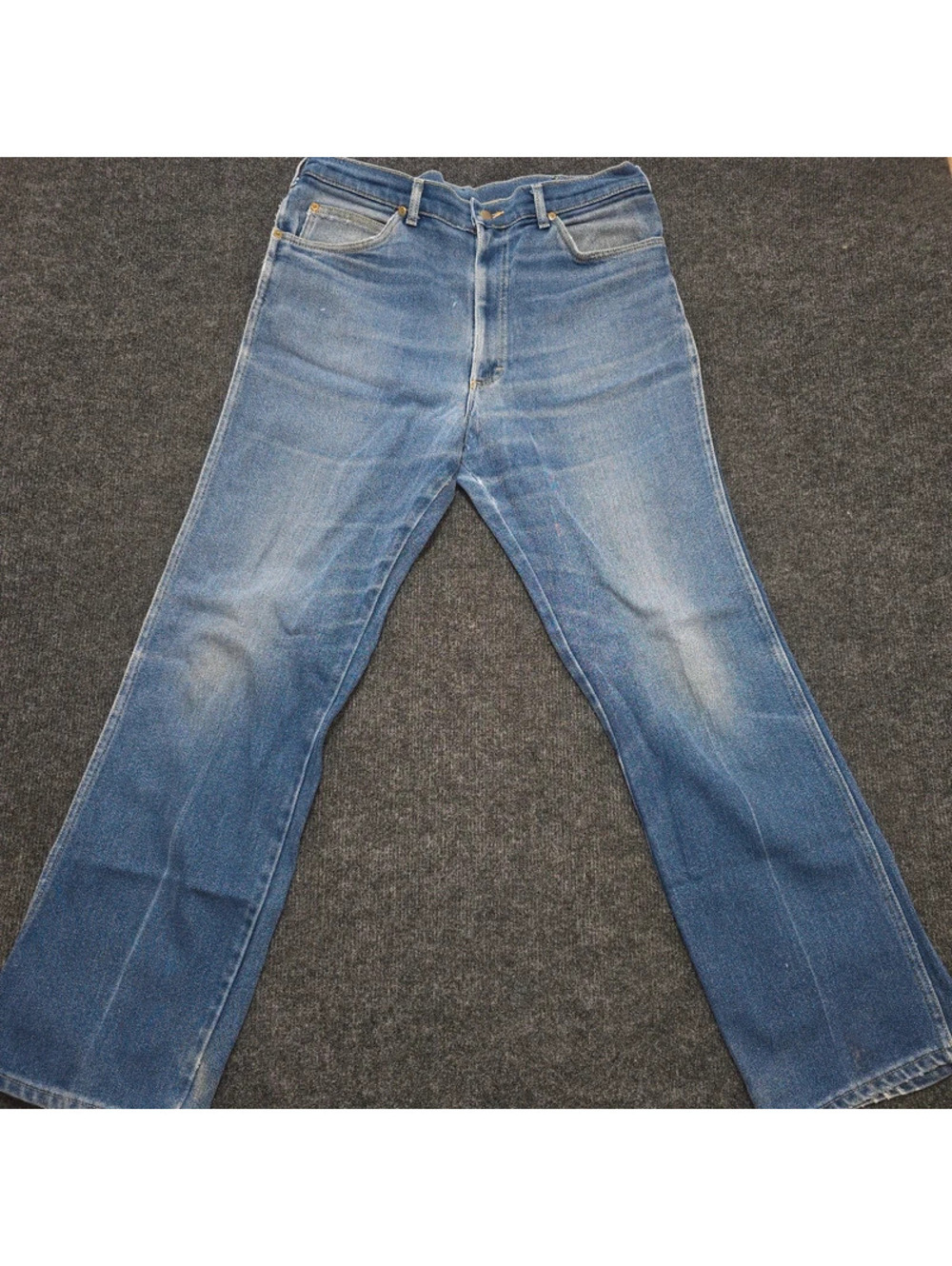 Vintage 90s Lee Riders Bootcut Jeans USA Made Distressed Denim 38x32